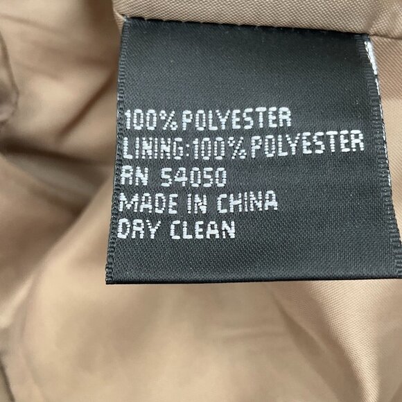 Kasper Blazer Women 4P Tan White Shimmer Woven Fitted Classic‎ Career Notch VTG - Picture 6 of 12